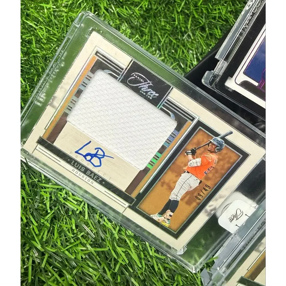 2024 Panini Three and Two Luis Baez 2 Auto /99 Dual Jersey /32 Astros 3 Card Lot